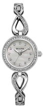 Load image into Gallery viewer, Bulova Crystals Quartz Mother of Pearl Dial Silver Steel Strap Watch for Women - 96X129