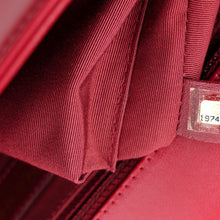 Load image into Gallery viewer, Lambskin Quilted New Medium Boy Flap Dark Red
