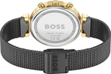 Load image into Gallery viewer, Hugo Boss Flawless Black Dial Black Mesh Bracelet Watch for Women - 1502627