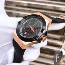 Load image into Gallery viewer, Maserati Potenza Black &amp; Rose Gold Dial Black Rubber Strap Watch For Men - R8851108002