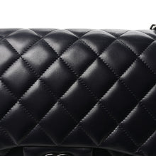 Load image into Gallery viewer, Lambskin Quilted Jumbo Double Flap Navy