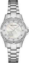 Load image into Gallery viewer, Bulova Crystal Silver Dial Silver Steel Strap Watch for Women - 96L226