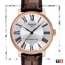 Load image into Gallery viewer, Tissot Carson Premium Lady Silver Dial Brown Leather Strap Watch For Women - T122.210.36.033.00