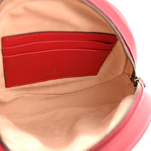 Load image into Gallery viewer, Calfskin Matelasse GG Marmont Round Wrist Wallet Hibiscus Red