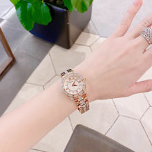 Load image into Gallery viewer, Bulova Crystal Mother of Pearl Dial Rose Gold Steel Strap Watch for Women - 98L197