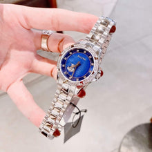 Load image into Gallery viewer, Bulova Crystal Collection Blue Mother of Pearl Dial Silver Steel Strap Watch for Women - 96L238