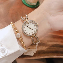 Load image into Gallery viewer, Bulova Crystal Collection Mother of Pearl Dial Gold Steel Strap Watch for Women - 98L225