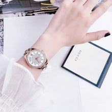 Load image into Gallery viewer, Bulova Crystal Collection Silver Dial Rose Gold Steel Strap Watch for Women - 98L229