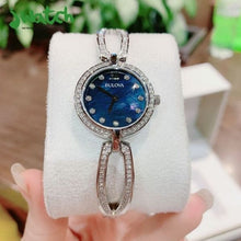 Load image into Gallery viewer, Bulova Crystal Black Mother of Pearl Dial Silver Steel Strap Watch for Women - 96L224