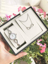 Load image into Gallery viewer, Bulova Crystals Quartz Mother of Pearl Dial Silver Steel Strap Watch for Women - 96X129