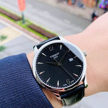 Load image into Gallery viewer, Tissot T Classic Tradition Black Dial Black Leather Strap Watch For Men - T063.610.16.057.00