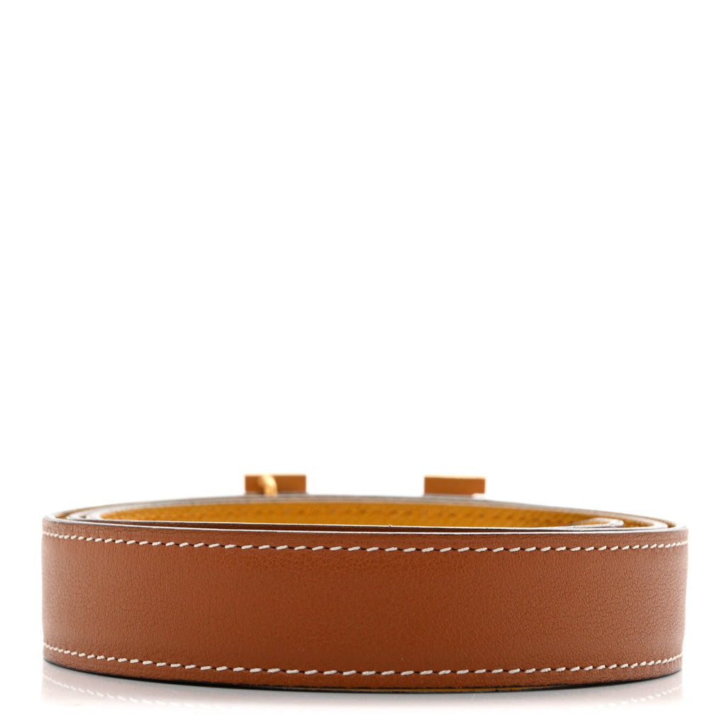 Swift Epsom 24mm Mini Constance Belt 80 Gold Jaune Ambre