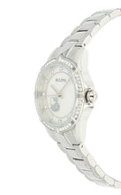 Load image into Gallery viewer, Bulova Crystal Silver Dial Silver Steel Strap Watch for Women - 96L226