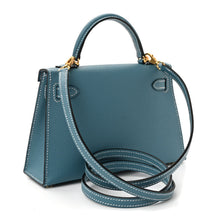 Load image into Gallery viewer, Epsom Mini Kelly Sellier 20 New Blue Jean