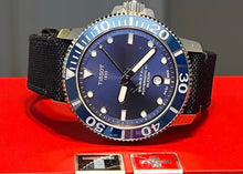 Load image into Gallery viewer, Tissot Seastar 1000 Powermatic 80 Blue Dial Blue Nylon Strap Watch for Men - T120.407.37.041.00