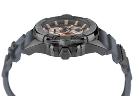 Philipp Plein The Skull Grey Dial Grey Silicone Strap Watch For Men- PWAAA2324
