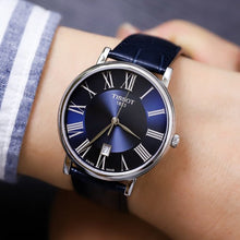 Load image into Gallery viewer, Tissot Carson Premium Blue Dial Blue Leather Strap Watch For Men - T122.410.16.043.00