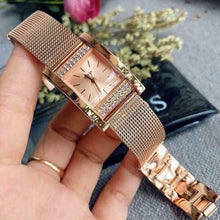 Load image into Gallery viewer, Guess Nouveau Diamonds Rose Gold Dial Rose Gold Mesh Bracelet Watch for Women - W0127L3