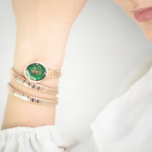 Load image into Gallery viewer, Just Cavalli After Party Green Dial Rose Gold Steel Strap Watch for Women - JC1L269M0035