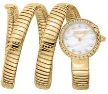 Load image into Gallery viewer, Just Cavalli Enchanting Mother of Pearl Dial Gold Steel Strap Watch for Women - JC1L302M0025