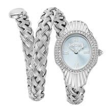 Load image into Gallery viewer, Just Cavalli Twined Mother of Pearl Dial Silver Steel Strap Watch for Women - JC1L305M0015