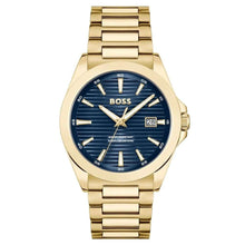 Load image into Gallery viewer, Hugo Boss Strike Blue Dial Gold Steel Strap Watch for Men - 1514172