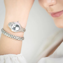 Load image into Gallery viewer, Just Cavalli Twined Mother of Pearl Dial Silver Steel Strap Watch for Women - JC1L305M0015