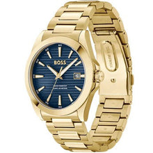 Load image into Gallery viewer, Hugo Boss Strike Blue Dial Gold Steel Strap Watch for Men - 1514172