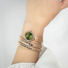 Load image into Gallery viewer, Just Cavalli Enchanting Green Dial Rose Gold Steel Strap Watch for Women - JC1L302M0045