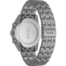 Load image into Gallery viewer, Hugo Boss Skytraveller Chronograph Gunmetal Grey Dial Grey Steel Strap Watch for Men - 1514153