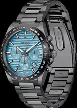 Load image into Gallery viewer, Hugo Boss Strike Chronograph Blue Dial Black Steel Strap Watch for Men - 1514242