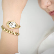 Load image into Gallery viewer, Just Cavalli Twined Mother of Pearl Dial Gold Steel Strap Watch for Women - JC1L305M0025