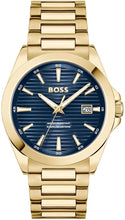 Load image into Gallery viewer, Hugo Boss Strike Blue Dial Gold Steel Strap Watch for Men - 1514172