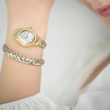 Load image into Gallery viewer, Just Cavalli Twined Mother of Pearl Dial Two Tone Steel Strap Watch for Women  - JC1L305M0055