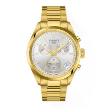 Load image into Gallery viewer, Tissot PR 100 Chronograph White Dial Gold Steel Strap Watch for Men - T150.417.33.031.00