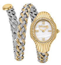 Load image into Gallery viewer, Just Cavalli Twined Mother of Pearl Dial Two Tone Steel Strap Watch for Women  - JC1L305M0055