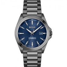 Load image into Gallery viewer, Hugo Boss Strike Blue Dial Gunmetal Grey Steel Strap Watch for Men - 1514175