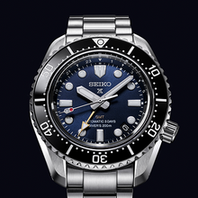Load image into Gallery viewer, Seiko Prospex Diver Scuba Automatic Blue Dial Silver Steel Strap Watch for Men - SBEJ021