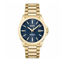 Load image into Gallery viewer, Hugo Boss Strike Blue Dial Gold Steel Strap Watch for Men - 1514172