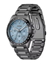 Load image into Gallery viewer, Hugo Boss Strike Chronograph Blue Dial Black Steel Strap Watch for Men - 1514242