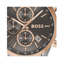 Load image into Gallery viewer, Hugo Boss Skytraveller Chronograph Gunmetal Grey Dial Grey Steel Strap Watch for Men - 1514153