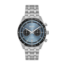 Load image into Gallery viewer, Hugo Boss Tourmaster Chronograph Blue Dial Silver Steel Strap Watch for Men - 1514286
