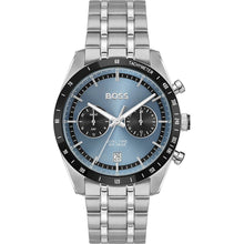 Load image into Gallery viewer, Hugo Boss Tourmaster Chronograph Blue Dial Silver Steel Strap Watch for Men - 1514286