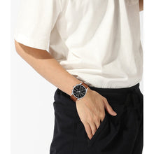 Load image into Gallery viewer, Hugo Boss Skytraveller Chronograph Black Dial Blue Leather Strap Watch for Men - 1514161