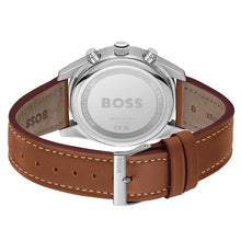 Load image into Gallery viewer, Hugo Boss Skytraveller Chronograph Black Dial Blue Leather Strap Watch for Men - 1514161