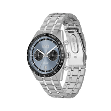 Load image into Gallery viewer, Hugo Boss Tourmaster Chronograph Blue Dial Silver Steel Strap Watch for Men - 1514286