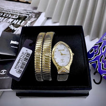 Load image into Gallery viewer, Just Cavalli Classico Lungo White Dial Gold Steel Strap Watch for Women - JC1L248M0025