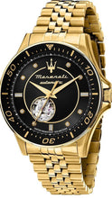 Load image into Gallery viewer, Maserati SFIDA Special Edition Automatic Black Dial Gold Steel Strap Watch for Men - R8823140012
