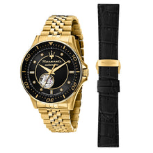 Load image into Gallery viewer, Maserati SFIDA Special Edition Automatic Black Dial Gold Steel Strap Watch for Men - R8823140012