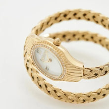 Load image into Gallery viewer, Just Cavalli Twined Mother of Pearl Dial Gold Steel Strap Watch for Women - JC1L305M0025